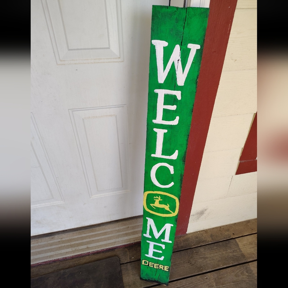 John Deere Green Welcome Sign